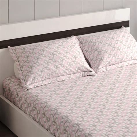 Buy Colour Refresh Cotton 144TC Printed 3Pcs Queen Fitted Bedsheet Set ...