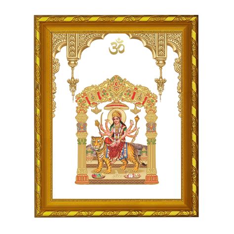Diviniti 24K Gold Plated Durga Mata Photo Frame for Home Decor Showpie ...