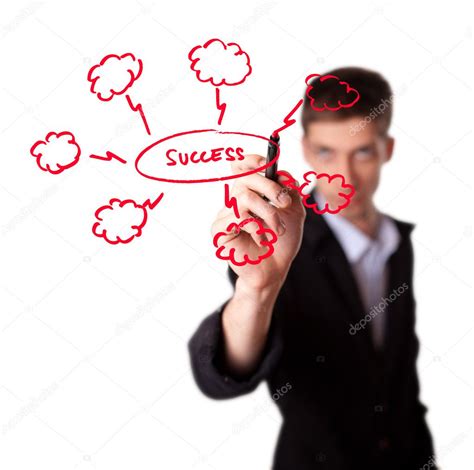 Man with a strategy plan to be successful in his business — Stock Photo ...