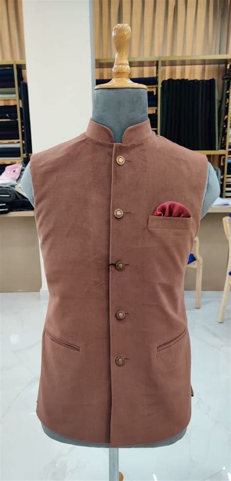 Brown Velvet Nehru Jacket for Men – Amogue