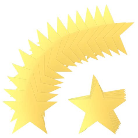 Buy 40 PCS Gold Star Cutouts Double Printed Paper Star Decorations ...