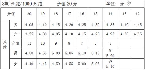 2023河南体考评分标准模板下载_评分_图客巴巴