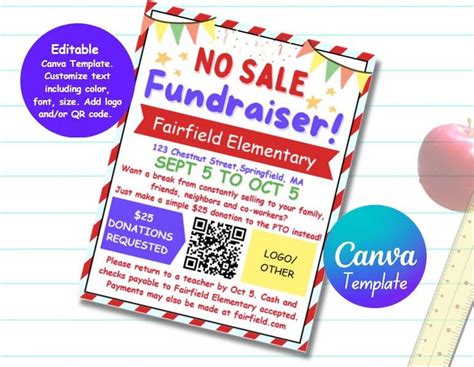 No Sale Fundraiser Editable Flyer Template. Opt Out Fundraiser ...