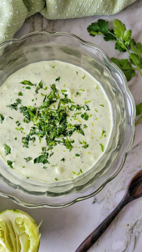 Cilantro Lime Crema is a creamy, tangy sauce made with fresh cilantro ...