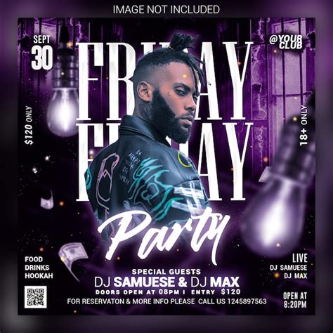 Night club party flyer event template and party posters | Premium PSD