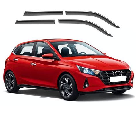 ModifyStyle Unbreakable Chrome line Door Visor/Wind Deflector/Rain ...