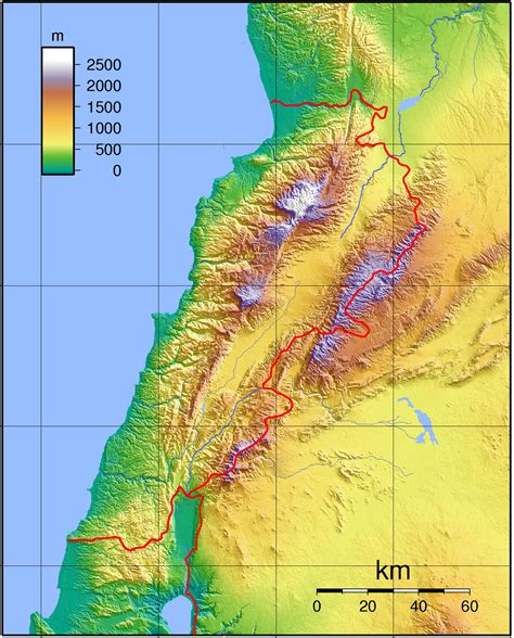 黎巴嫩高清地貌图_黎巴嫩地图查询