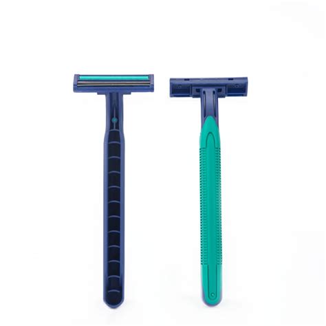 Two Blade Fixed Head Rubber Handle Disposable Razors Men - Guangzhou ...