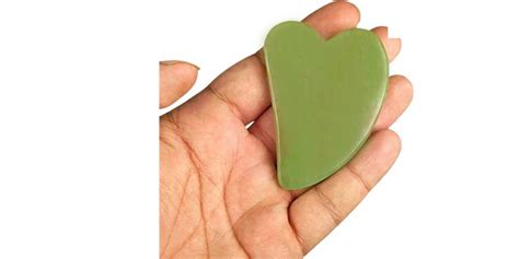 Green Jade Gua Sha Stone Scraping Massage Tool