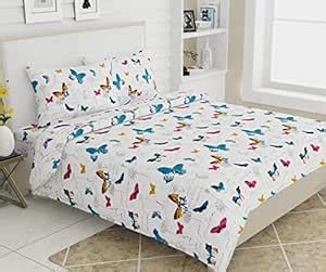 Haus & Kinder Cotton Bedsheet for Double Bed with 2 Pillow Covers