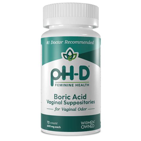 pH-D Feminine Health, Boric Acid Vaginal Suppositories, 72 Count - Walmart.com
