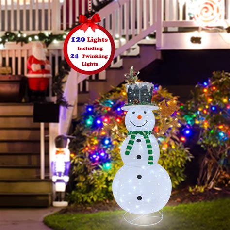 Snapklik.com : Outdoor Snowman Lighted, Pop-Up Lighted Snowman Outdoor ...