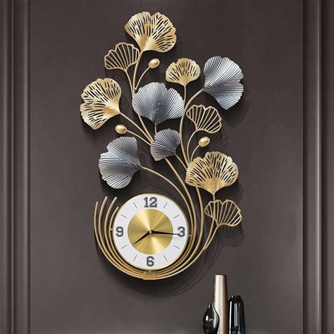 Buy RIZIK STORE™ Metal Wall Hanging Floral Handmade Wall Clock ...