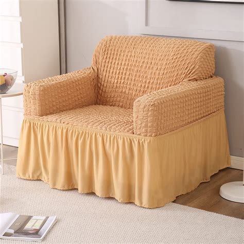 HOKIPO Elastic Stretchable Universal Sofa Frill Cover with 1 Seater ...