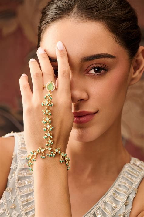 Rivah Mint Kundan Hathphool – Paisley Pop Shop