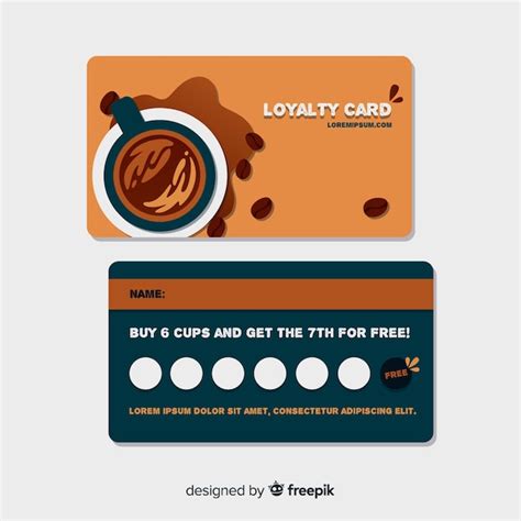 Cartão de fidelidade de café com estilo moderno | Vetor Grátis