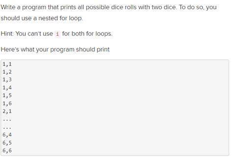 Rolling Dice CodeHS 的图像结果