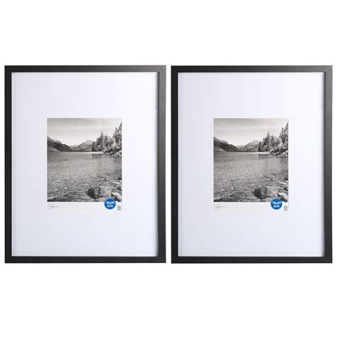 Mainstays – 8x10 Picture Frame – Black 2 Piece Gallery Set Matted Wall ...