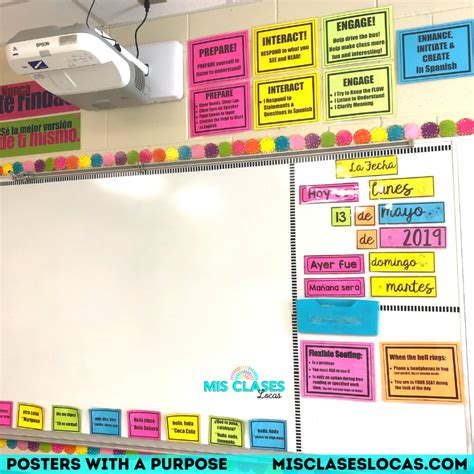 Spanish Classroom Decor Posters with a Purpose - Mis Clases Locas