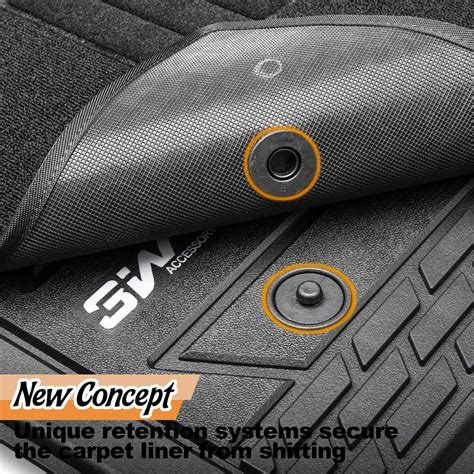 3W Custom Floor Mats Chevy / Chevrolet Silverado 1500 2019-2026, Chevy ...