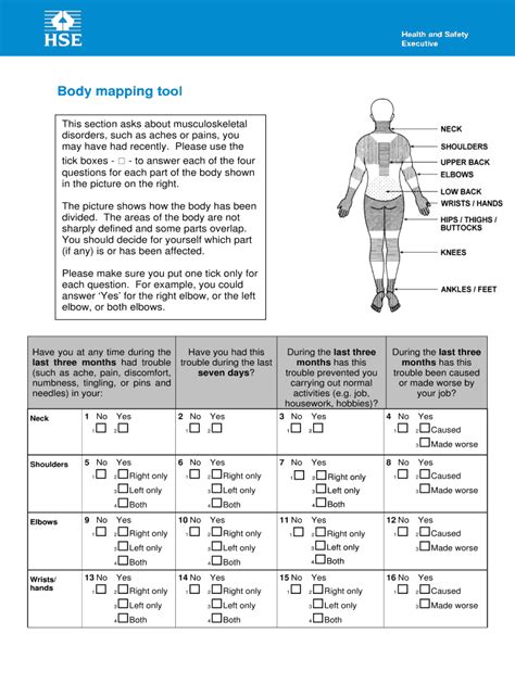 Musculoskeletal Disorder Questionnaire - Fill Out, Sign & Share Online ...
