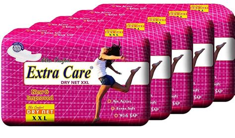 Buy Extra Care Dry Net Sanitary Pads for women Combo of 5 packets with ...