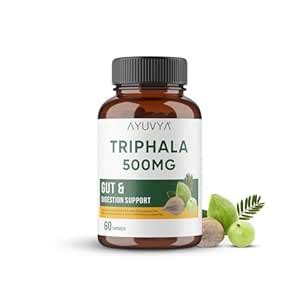 Ayuvya Triphala Churna Capsules - 500mg Pure Triphala Powder Extract ...