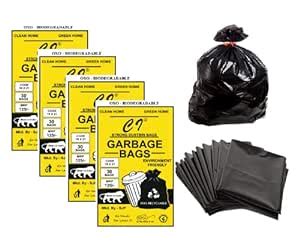 C I Garbage Bags 19 X 21 Inches (Medium) 120 Bags (4 Packets) Dustbin ...