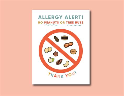 Nut Allergy Posters For School at Caleb Fernando blog