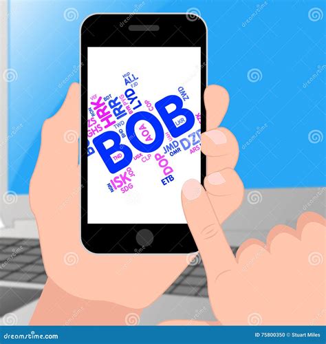 Bob Currency Means Bolivian Bolivianos and Banknote Stock Illustration ...