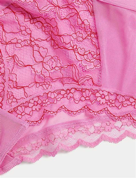 Buy 3pk Lace High Rise Short at Marks & Spencer