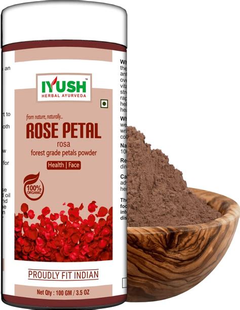 IYUSH Herbal Ayurveda Rose Petal Powder for Face – 250gm | Rose Powder ...