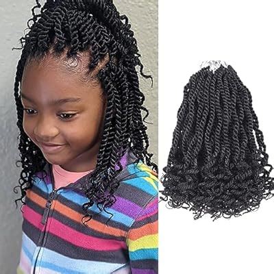 Aeagoo 8 Inch Kids Crochet Hair Wavy Senegalese Twist India | Ubuy