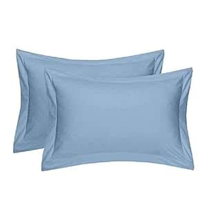 Buy Edenwald Pillow Cover Set of 2 Cotton (400 TC) with Zip Closure,(17 ...