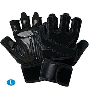 Buy Gym Gloves, Breathable Sports Half Finger Gloves for Wrist Wrap ...