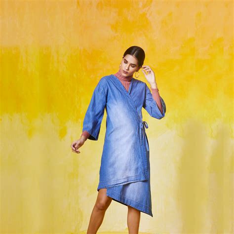 Denim Wrap Dress – THERE!