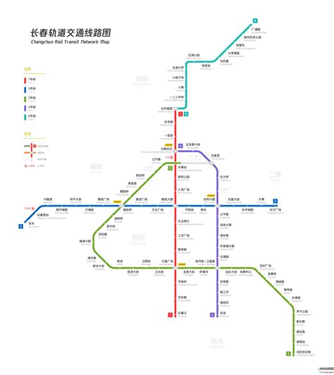 长春轻轨地铁 - 地铁线路图