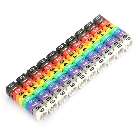 Radiraga Clip on Wire Markers, Digital Number Tube Colorful Wire ...