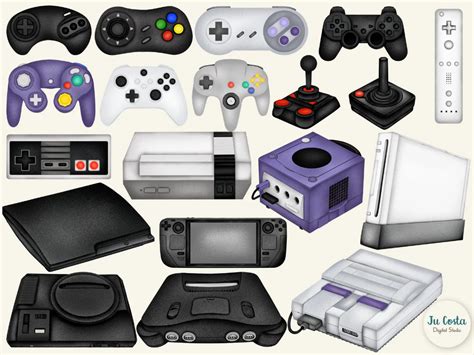 Gamer Clipart. Video Game and Game Themes for Instant Download. 110 PNG ...
