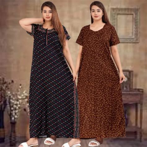 Raleis / SNT CORPORATION Combo of 2 Soft Pure Cotton Printed Nightwear ...