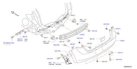 2018 Nissan Versa Note Gromet. Grommet. Hatch, hb, back - 76881-3VA0A - Genuine Nissan Part