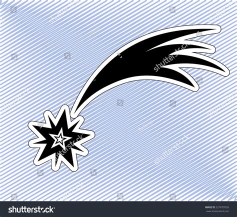 Vector Drawing Shooting Star Stock Vector (Royalty Free) 227879539