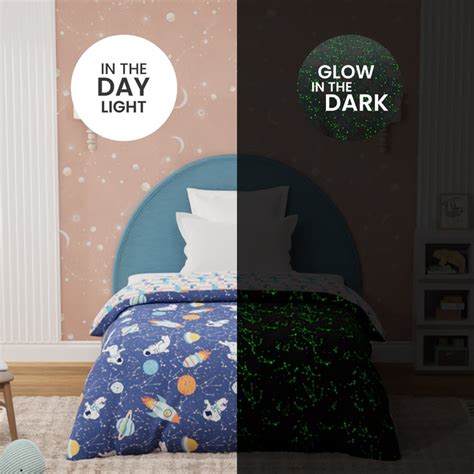 Buy BOUTIQUE LIVING Kids Rock N Room Cotton Glow In the Dark Print ...