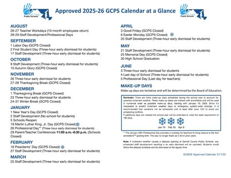 Garrett County Public Schools Calendar 25-26 Revised [pdf] - EduCounty