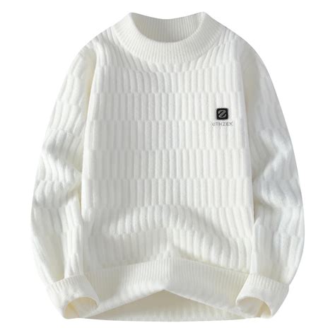 Yiliang Big and Tall Sweaters for Men Fall and Winter Long Sleeve Warm ...