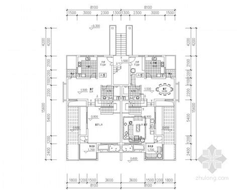 [北京]某五层叠拼别墅户型平面图（170、190平方米）-建筑户型图-筑龙建筑设计论坛