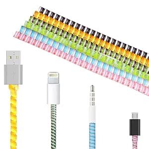 Linnet Spiral Triple // Color [ 3 Pcs] 1 Meters Cable Cord Charger ...
