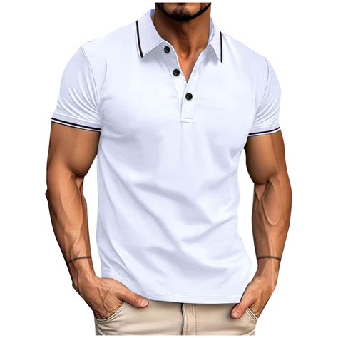 FAIWAD Mens Summer Dress Shirts Short Sleeve Collared Slim Business ...