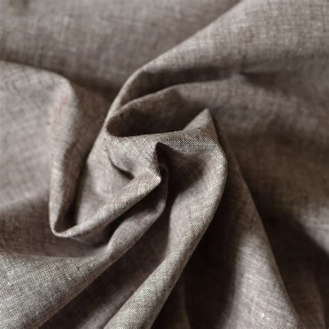Tissu lin | coton | chiné | marron - A&A Patrons