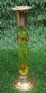 Buy NIM Brass with Acrylic Middle Part Clear Yellow Candle Holder an ...